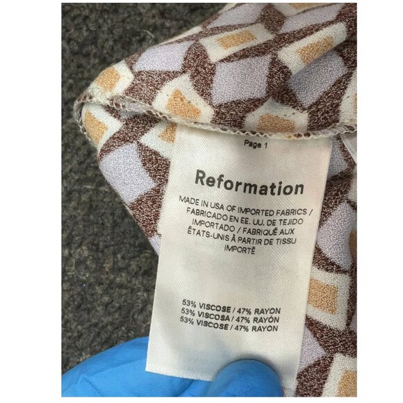 Reformation Hilda Midi Dress – Plaza Print, Size 8 - Picture 9 of 10